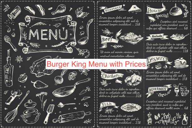 Burger King Menu with Prices 2022