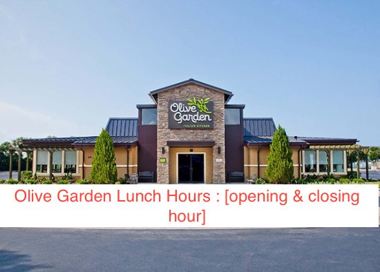 Olive Garden Lunch Hours 2022 opening Hour McDonald s